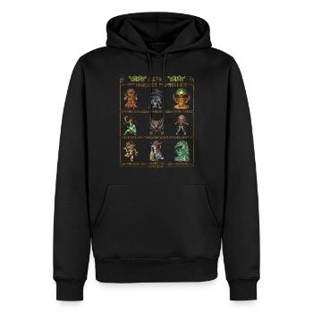 Anciens monstres de la mythologie aztèque - Sweat à capuche Premium bio Homme - noir - Devant - Nico (187cm)