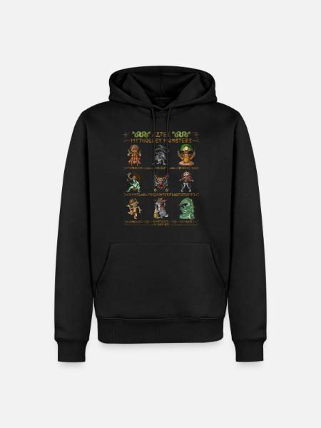 Ancient Aztec Mythology Monsters - Men’s Premium Organic Hoodie - black