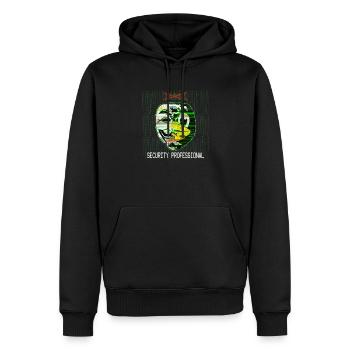 Kein Hacker mehr - Cyber Security Professional - Männer Premium Bio Hoodie - Schwarz - Vorne - Nico (187cm)