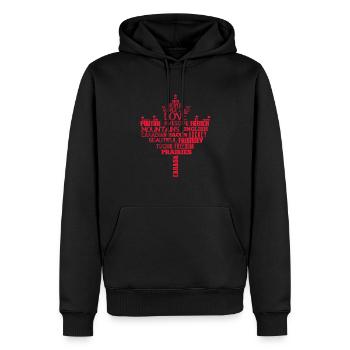 Kanada - Männer Premium Bio Hoodie - Schwarz - Vorne - Nico (187cm)