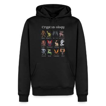 Kryptozoologische Kreaturen - Männer Premium Bio Hoodie - Schwarz - Vorne - Nico (187cm)