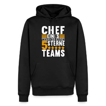 Abteilungsleiter Chef - Männer Premium Bio Hoodie - Schwarz - Vorne - Nico (187cm)