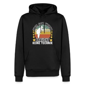 Boule Petanque - Männer Premium Bio Hoodie - Schwarz - Vorne - Nico (187cm)