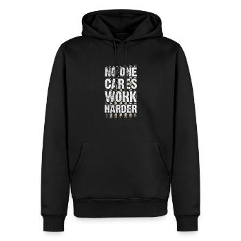 Motivation Motivieren Karriere Spruch Geschenk - Männer Premium Bio Hoodie - Schwarz - Vorne - Nico (187cm)