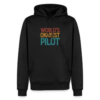 Pilot Flugzeug Fliegen Flieger Geschenk - Männer Premium Bio Hoodie - Schwarz - Vorne - Nico (187cm)