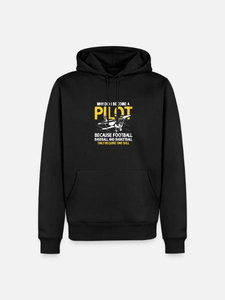 Pilot Airplane Flying Flyer Gift - Men’s Premium Organic Hoodie - black