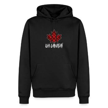Canada Maple Leaf Flag Canada Vancouver Gift - Men’s Premium Organic Hoodie - black - Front - Nico (187cm)