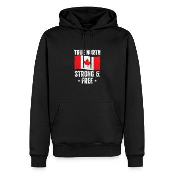 Canada Maple Leaf Flag Canada Vancouver Gift - Men’s Premium Organic Hoodie - black - Front - Nico (187cm)