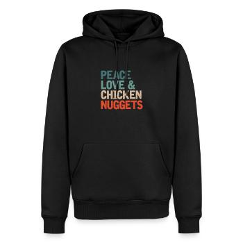 Huhn Geflügel Chicken Nuggets Geschenk - Männer Premium Bio Hoodie - Schwarz - Vorne - Nico (187cm)