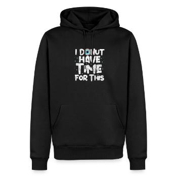 Doughnut - Men’s Premium Organic Hoodie - black - Front - Nico (187cm)