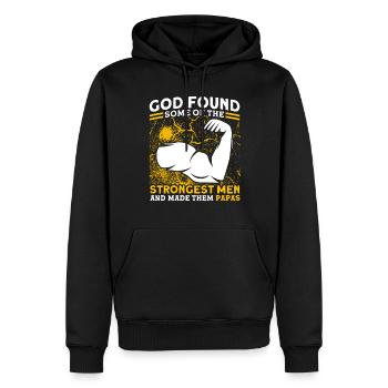 God the Father Dad Papa - Men’s Premium Organic Hoodie - black - Front - Nico (187cm)