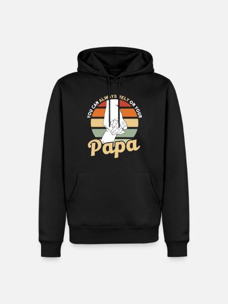 Reliable Father Dad Papa - Men’s Premium Organic Hoodie - black