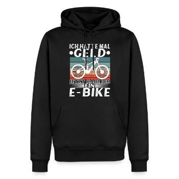 E Bike E MTB Elektrofrahrad - Männer Premium Bio Hoodie - Schwarz - Vorne - Nico (187cm)