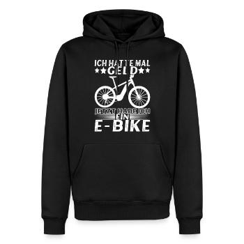 E Bike E MTB Elektrofrahrad - Männer Premium Bio Hoodie - Schwarz - Vorne - Nico (187cm)