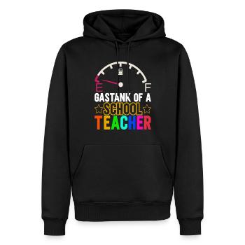 Enseignant Enseignant - Sweat à capuche Premium bio Homme - noir - Devant - Nico (187cm)