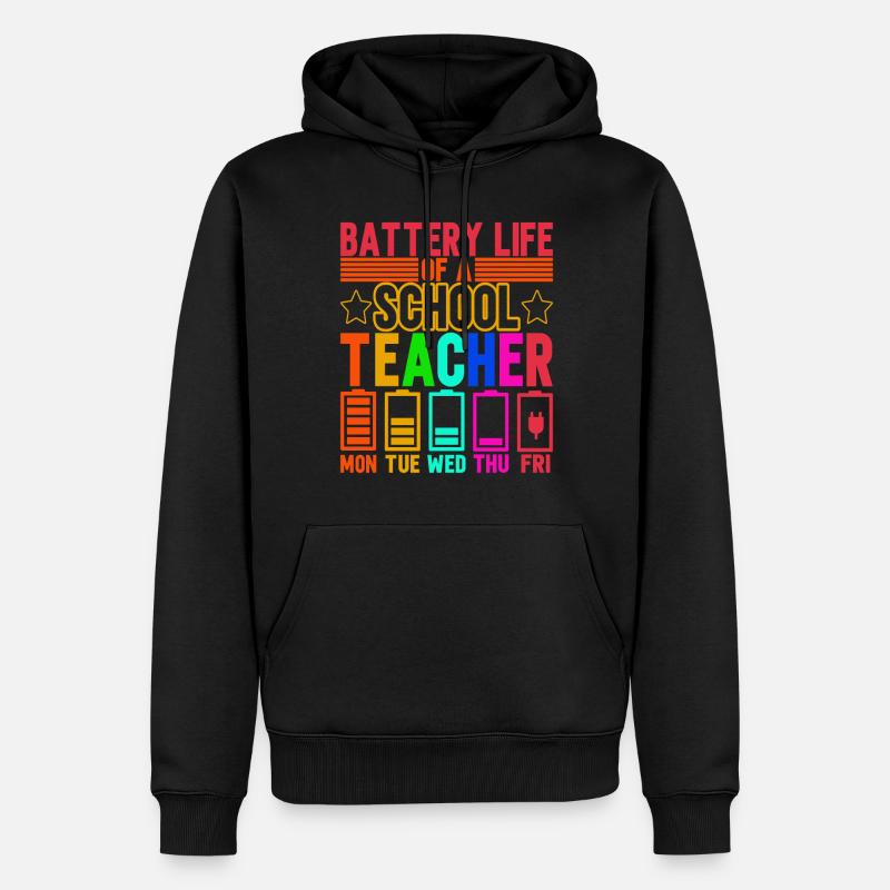 Lehrer Lehrerin - Männer Premium Bio Hoodie - Schwarz