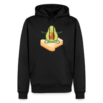 Avocado Toast - Männer Premium Bio Hoodie - Schwarz - Vorne - Nico (187cm)