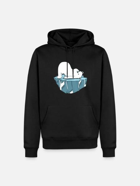 Yoga Polar Bear - Men’s Premium Organic Hoodie - black