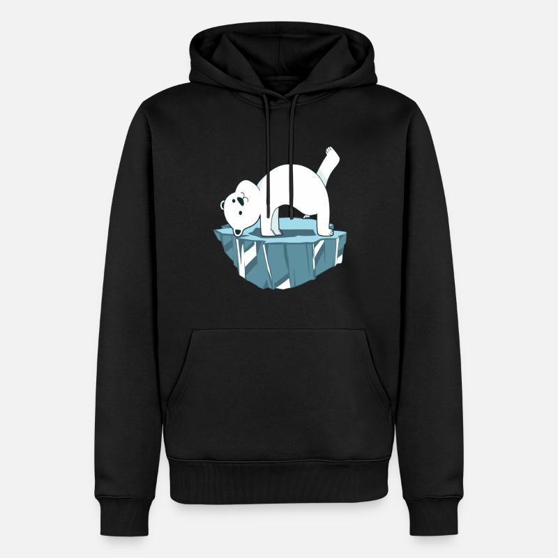 Yoga Ours polaire - Sweat à capuche Premium bio Homme - noir