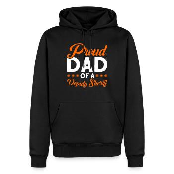 Stolzer Papa Hilfssheriff Papa Vater - Männer Premium Bio Hoodie - Schwarz - Vorne - Nico (187cm)