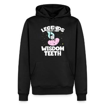 Wisdom Teeth Wisdom Tooth Patient Dentist - Men’s Premium Organic Hoodie - black - Front - Nico (187cm)