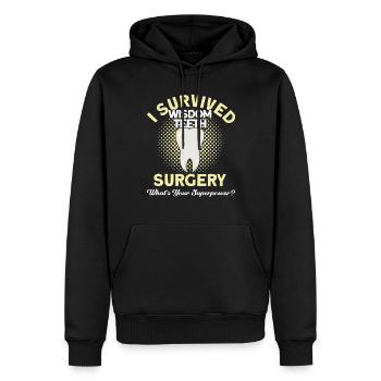 Wisdom Teeth Wisdom Tooth Patient Dentist - Men’s Premium Organic Hoodie - black - Front - Nico (187cm)