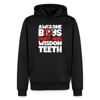Wisdom Teeth Wisdom Tooth Patient Dentist - Men’s Premium Organic Hoodie - black - Front - Nico (187cm)