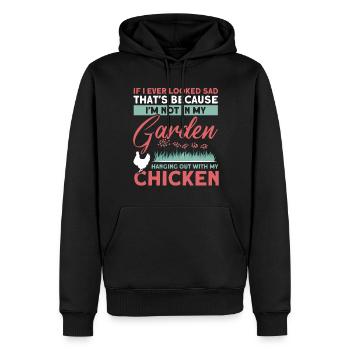 Jardinier Jardinier Éleveur de poulet Mangeoire à poulet - Sweat à capuche Premium bio Homme - noir - Devant - Nico (187cm)