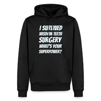 Wisdom Teeth Wisdom Tooth Patient Dentist - Men’s Premium Organic Hoodie - black - Front - Nico (187cm)