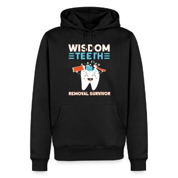 Wisdom Teeth Wisdom Tooth Patient Dentist - Men’s Premium Organic Hoodie - black - Front - Nico (187cm)