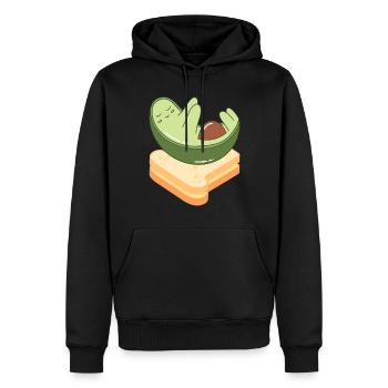 Avocado Toast - Männer Premium Bio Hoodie - Schwarz - Vorne - Nico (187cm)