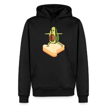 Avocado Toast - Männer Premium Bio Hoodie - Schwarz - Vorne - Nico (187cm)