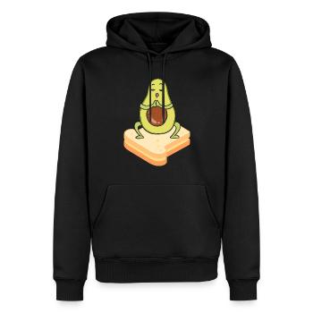 Avocado Toast - Männer Premium Bio Hoodie - Schwarz - Vorne - Nico (187cm)