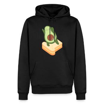 Avocado Toast - Männer Premium Bio Hoodie - Schwarz - Vorne - Nico (187cm)