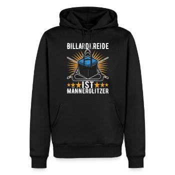 Pool Billard - Männer Premium Bio Hoodie - Schwarz - Vorne - Nico (187cm)