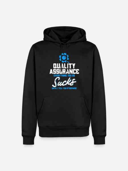 QA Engineer QA Tester Software Tester - Men’s Premium Organic Hoodie - black