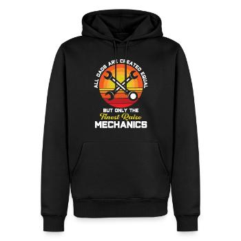 Meilleurs Pères Père Mécanicien Père Famille - Sweat à capuche Premium bio Homme - noir - Devant - Nico (187cm)