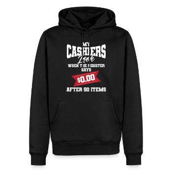 Coupon Shopper Discount Couponer Vente à prix réduit - Sweat à capuche Premium bio Homme - noir - Devant - Nico (187cm)