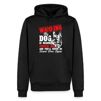 Deutscher Schäferhund Polizeihund Polizei Hund - Männer Premium Bio Hoodie - Schwarz - Vorne - Nico (187cm)
