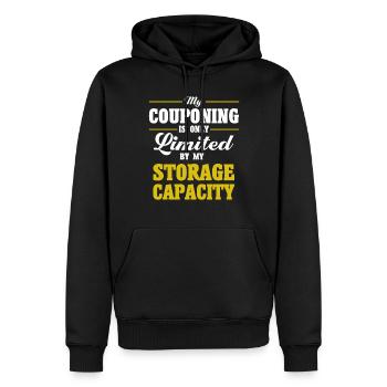 Coupon Shopper Discount Couponer Vente à prix réduit - Sweat à capuche Premium bio Homme - noir - Devant - Nico (187cm)