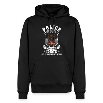 Chien policier berger allemand Chien policier Chien policier Chien policier - Sweat à capuche Premium bio Homme - noir - Devant - Nico (187cm)