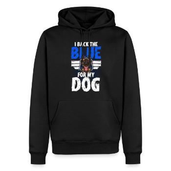 Chien policier berger allemand Chien policier Chien policier Chien policier - Sweat à capuche Premium bio Homme - noir - Devant - Nico (187cm)