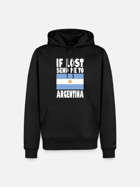 Argentina Flag Saying - Men’s Premium Organic Hoodie - black