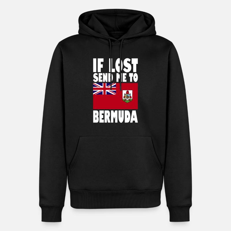 Drapeau des Bermudes - Sweat à capuche Premium bio Homme - noir