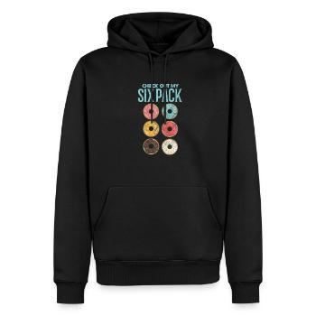 Donut Fitness - Männer Premium Bio Hoodie - Schwarz - Vorne - Nico (187cm)