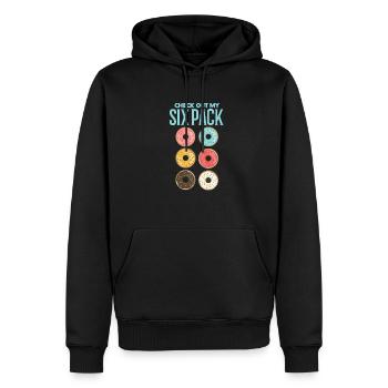 Donut Fitness Gym Workout Donuts Geschenk - Männer Premium Bio Hoodie - Schwarz - Vorne - Nico (187cm)