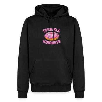 Beignet - Sweat à capuche Premium bio Homme - noir - Devant - Nico (187cm)