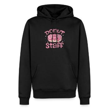 Beignet - Sweat à capuche Premium bio Homme - noir - Devant - Nico (187cm)