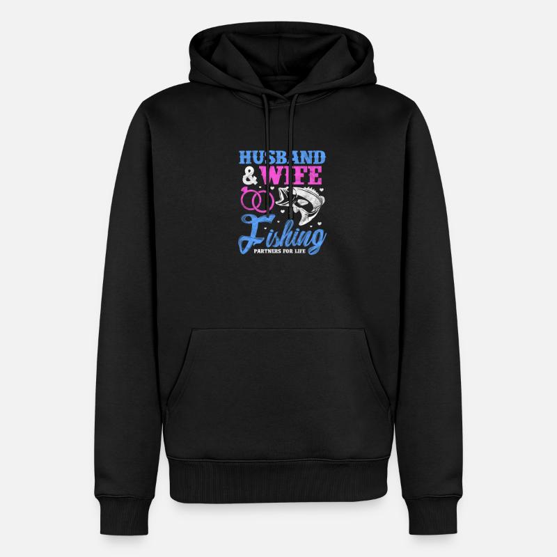 Angler Ehe - Männer Premium Bio Hoodie - Schwarz