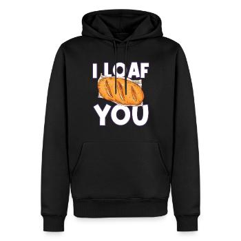 I Loaf You - Bread Baking - Männer Premium Bio Hoodie - Schwarz - Vorne - Nico (187cm)